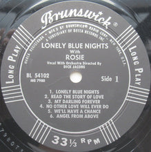 Laden Sie das Bild in den Galerie-Viewer, Rosie* : Lonely Blue Nights (LP, Album, Mono)
