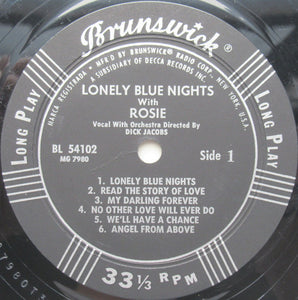 Rosie* : Lonely Blue Nights (LP, Album, Mono)