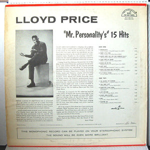 Lloyd Price : "Mr Personality's" 15 Big Hits (LP, Comp, RE)