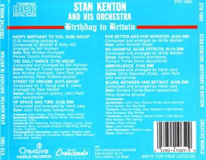 Stan Kenton And His Orchestra : Birthday In Britain (CD, Album, RE)