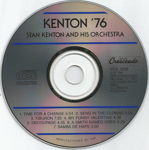 Stan Kenton And His Orchestra : Kenton '76 (CD, Album, RE)