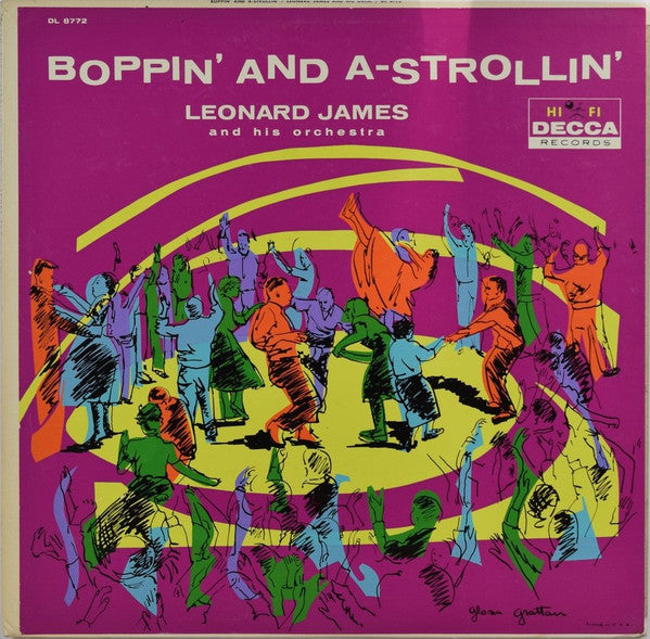 Leonard James And His Orchestra : Boppin' And  A-Strollin' (LP, Album, Mono, Promo)