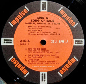 Lambert, Hendricks & Ross : Sing A Song Of Basie (LP, Mono, RE)