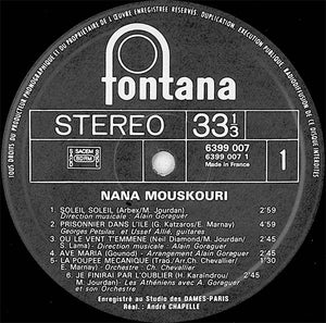Nana Mouskouri : Une Voix Qui Vient Du Cœur (LP, Album)