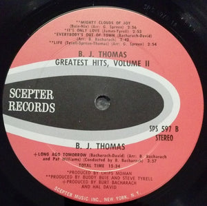 B.J. Thomas : Greatest Hits Volume Two (LP, Album, Comp, Pit)