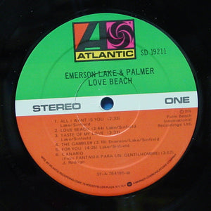 Emerson, Lake & Palmer : Love Beach (LP, Album, RI)
