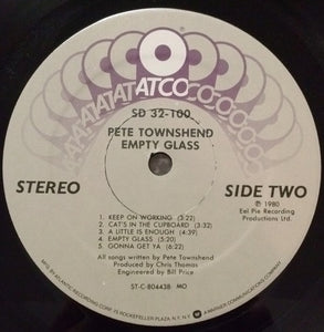 Pete Townshend : Empty Glass (LP, Album, MO )