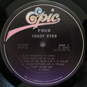 Poco (3) : Crazy Eyes (LP, Album, RE)