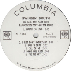 Les Paul & Mary Ford : Swingin' South (LP, Mono, Promo)