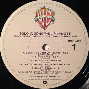 Philip Lynott* : Solo In Soho (LP, Album, Los)