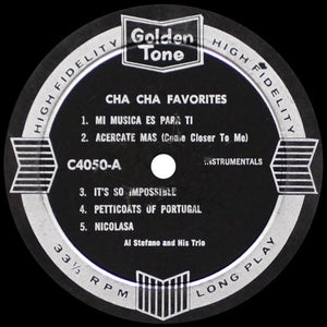 Al Stefano And His Trio : Cha Cha Favorites (LP, Album, Mono)