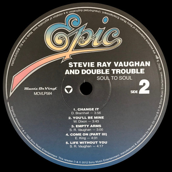 Stevie Ray Vaughan And Double Trouble* - Soul To Soul - LP