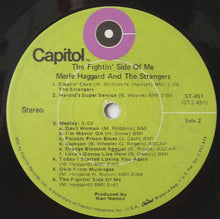 Load image into Gallery viewer, Merle Haggard With Bonnie Owens And The Strangers (5) : The Fightin&#39; Side Of Me (LP, Album, Win)
