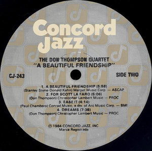 The Don Thompson Quartet : A Beautiful Friendship (LP)