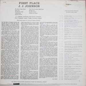 J.J. Johnson : First Place (LP, Album, RE)