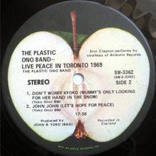 Load image into Gallery viewer, The Plastic Ono Band : Live Peace In Toronto 1969 (LP, Album, Win)
