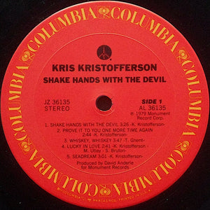 Kris Kristofferson : Shake Hands With The Devil (LP, Album, Pit)