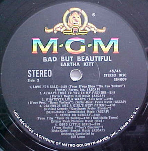 Eartha Kitt : Bad But Beautiful (LP, Album, MGM)