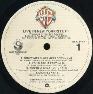 Stuff (2) : Live In New York (LP, Album, Los)