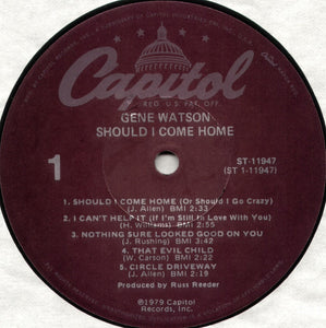 Gene Watson : Should I Come Home (LP, Album, Jac)