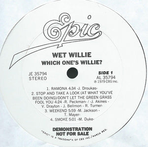 Wet Willie : Which One's Willie? (LP, Album, Promo)