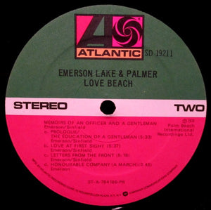 Emerson, Lake & Palmer : Love Beach (LP, Album, PR)