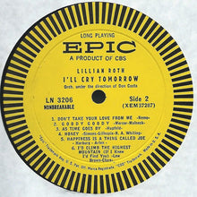 Load image into Gallery viewer, Lillian Roth : I&#39;ll Cry Tomorrow (LP, Album)
