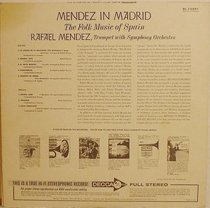 Rafael Mendez : Mendez In Madrid - The Folk Music Of Spain (LP, Album)