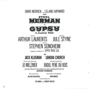 Ethel Merman : Gypsy - A Musical Fable (CD, Album, Jap)