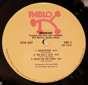 Quadrant (6) Featuring Joe Pass, Milt Jackson, Ray Brown, Mickey Roker : Quadrant (LP, Album)
