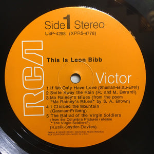 Leon Bibb : This Is Leon Bibb (LP, Album)
