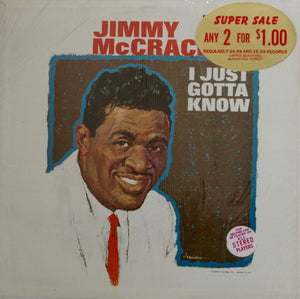 Jimmy McCracklin : I Just Gotta Know (LP, Album)