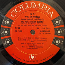 Laden Sie das Bild in den Galerie-Viewer, The Dave Brubeck Quartet : Jazz Goes To College (LP, Album, Promo)
