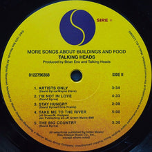Load image into Gallery viewer, Talking Heads : More Songs About Buildings And Food (LP, Album, RE, RM, 180)

