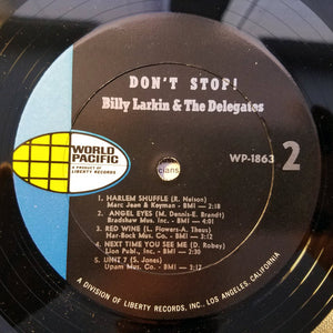 Billy Larkin And The Delegates : Don't Stop! (LP, Album, Mono)