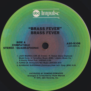 Brass Fever : Brass Fever (LP, Album, Quad)