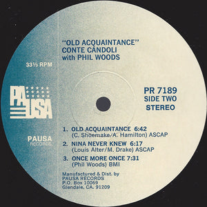 Conte Candoli With Phil Woods : Old Acquaintance (LP)