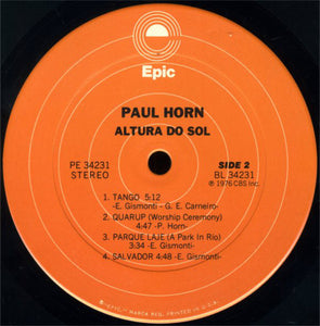 Paul Horn : Altura Do Sol (High Sun) (LP, Album)