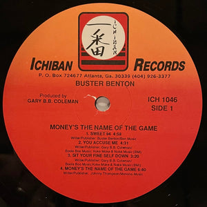 Buster Benton : Money's The Name Of The Game (LP)
