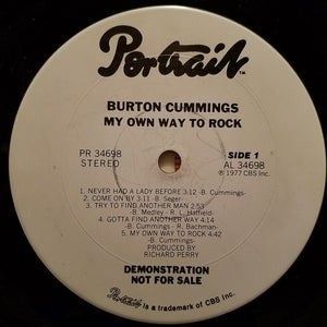 Burton Cummings : My Own Way To Rock (LP, Album, Promo)
