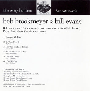 Bob Brookmeyer & Bill Evans : The Ivory Hunters (CD, Album, RE)