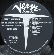 Load image into Gallery viewer, Gerry Mulligan And The Concert Jazz Band* Guest Soloist: Zoot Sims : Gerry Mulligan And The Concert Jazz Band On Tour (LP, Album)

