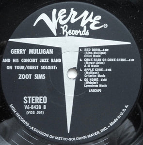 Gerry Mulligan And The Concert Jazz Band* Guest Soloist: Zoot Sims : Gerry Mulligan And The Concert Jazz Band On Tour (LP, Album)