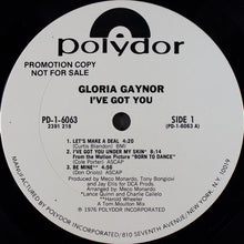 Laden Sie das Bild in den Galerie-Viewer, Gloria Gaynor : I&#39;ve Got You (LP, Album, Promo)
