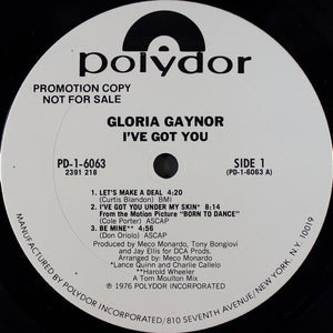 Gloria Gaynor : I've Got You (LP, Album, Promo)