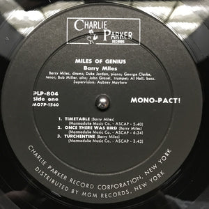 Barry Miles : Miles Of Genius (LP, Album, Mono)