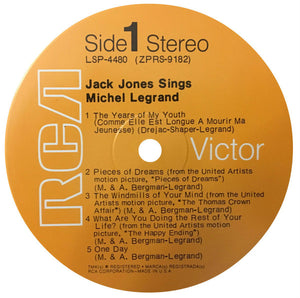 Jack Jones : Sings Michel Legrand (LP, Album, Dyn)