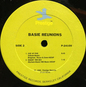 Buck Clayton / Shad Collins / Freddie Greene* / Eddie Jones / Jo Jones / Walter Page / Nat Pierce / Paul Quinichette / Jack Washington : Basie Reunions (LP, Album, RE + LP, Album, RE + Comp, RM)