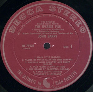 John Barry : The Ipcress File (The Original Soundtrack Album) (LP, Album)