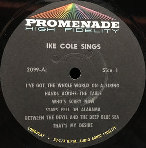 Ike Cole : Ike Cole Sings (LP)